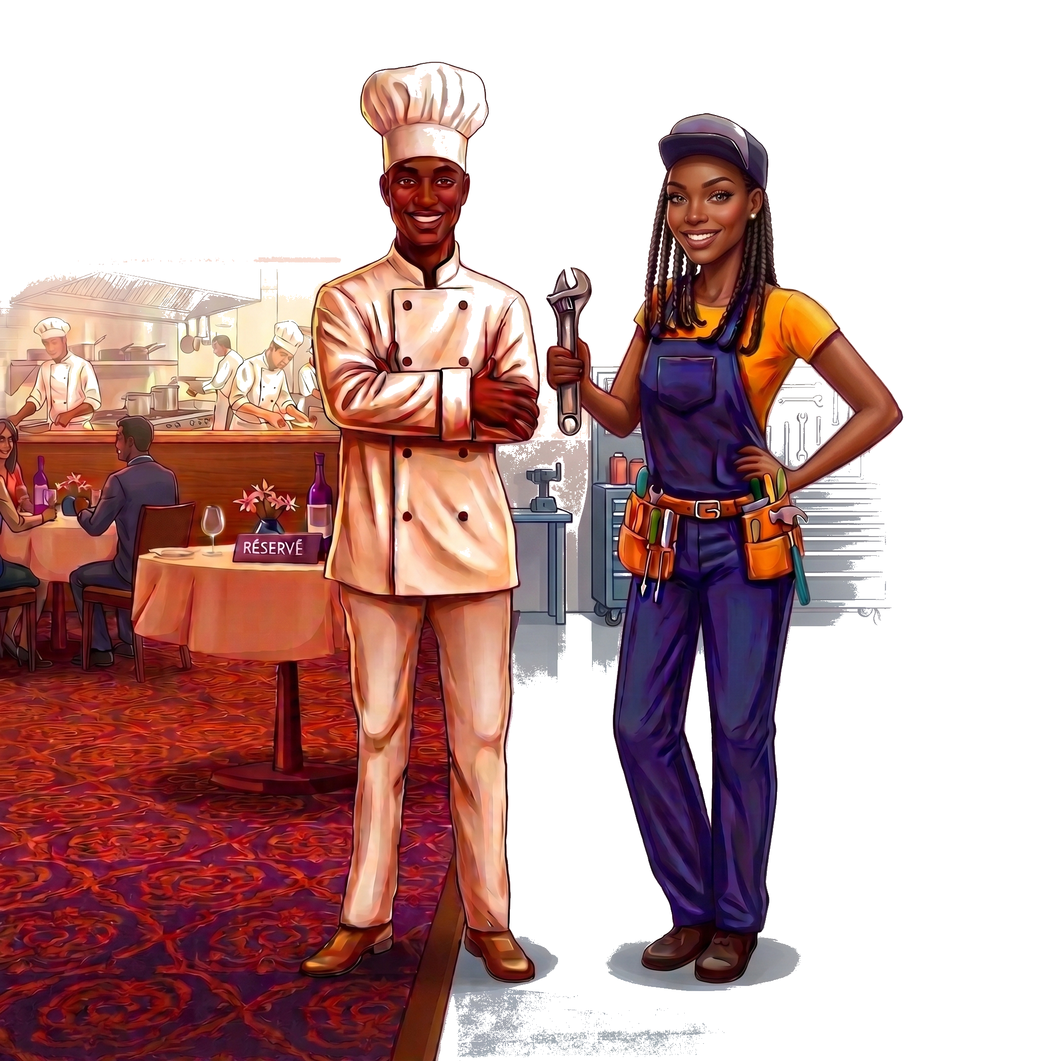 Illustration Métiers et Formation Mali